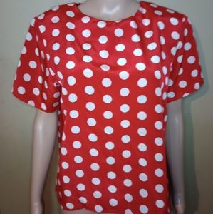 Vintage red polka dot shirt